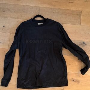 Essentials Classic Black Long Sleeve Tee